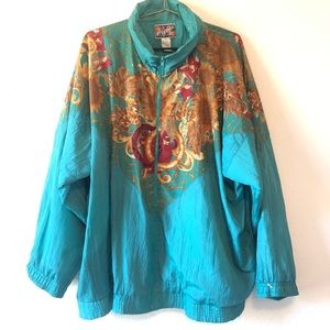 ARGEE Plus Vintage Retro Windbreaker Jogger Front Zip Jacket